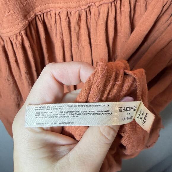 Free People Beach Get Obsessed Babydoll Tunic Dress Balloon Sleeve Size XS - Picture 9 of 12